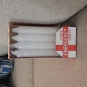 5/$25 Emergency White Candles - 8 Pack NEW In Plastic.